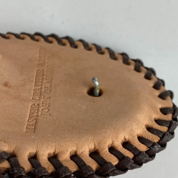 VTG Belt Buckle Master Leather Artist John Glassford Oval Tooled Boy Scouts - Picture 4 of 4